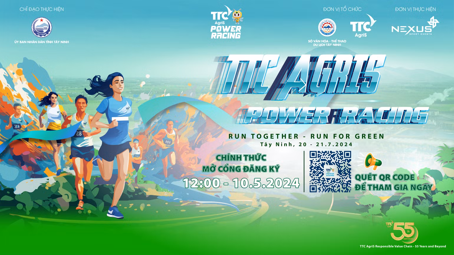 Với mỗi 5km mà các vận động viên hoàn thành, TTC AgriS sẽ trồng 1 cây xanh ở các khu vực vùng nguyên liệu trên địa bàn nhằm lan tỏa thông điệp “Run Together - Run For Green” tại giải chạy lần này. Với mỗi 5km mà các vận động viên hoàn thành, TTC AgriS sẽ trồng 1 cây xanh ở các khu vực vùng nguyên liệu trên địa bàn nhằm lan tỏa thông điệp “Run Together - Run For Green” tại giải chạy lần này.