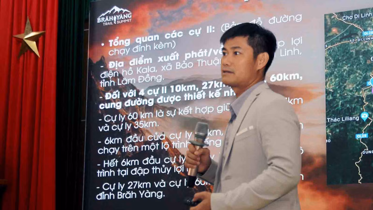 Ban tổ chức giới thiệu tổng quan những cung đường chạy tại Brăh Yàng Trail Summit 2025.