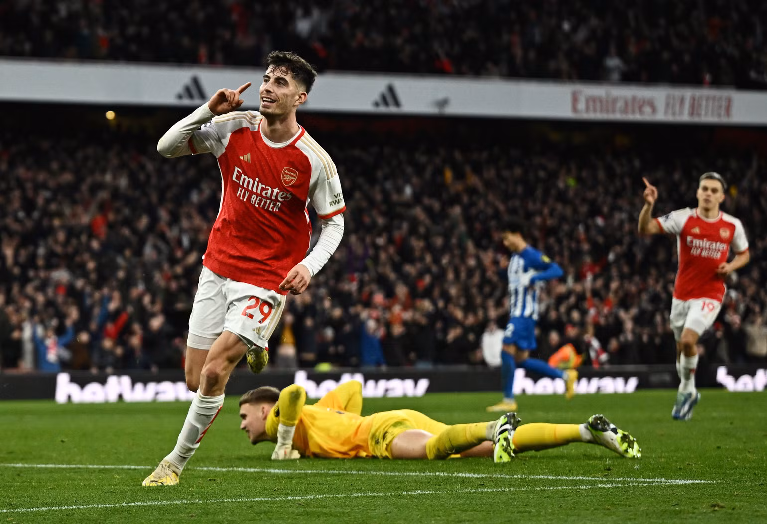 Havertz tỏa sáng trong màu áo Arsenal. (Ảnh: Gettys) Havertz tỏa sáng trong màu áo Arsenal. (Ảnh: Gettys)