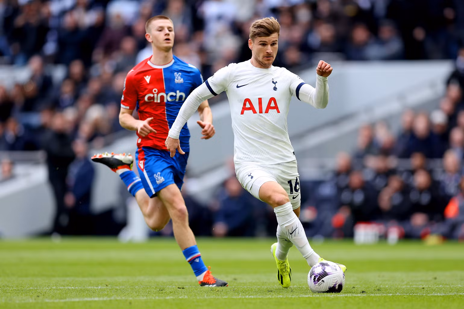 Werner thi đấu hiệu quả trong vai trò mới. (Ảnh: Optus Sport) Werner thi đấu hiệu quả trong vai trò mới. (Ảnh: Optus Sport)