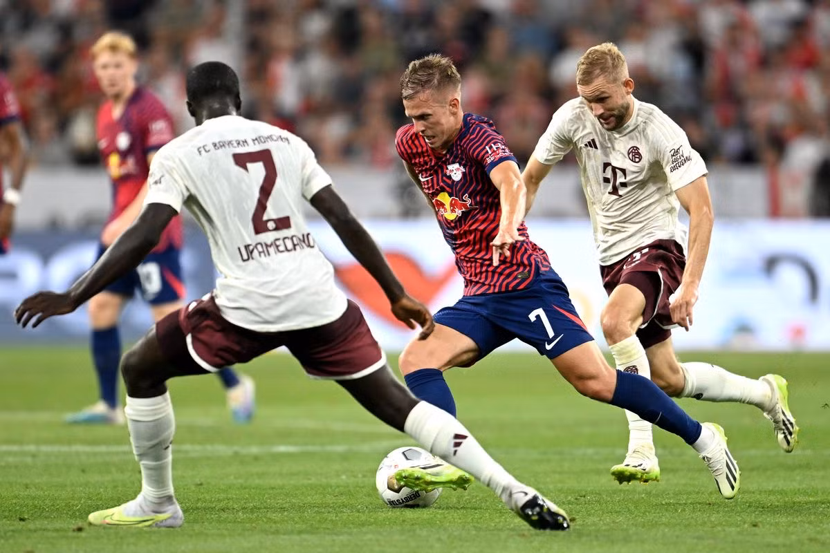 RB Leipzig giành được những danh hiệu đầu tiên nhờ Dani Olmo. (Ảnh: Getty)