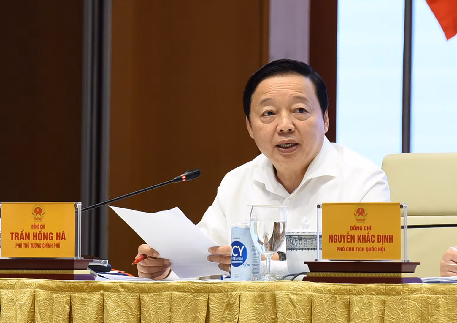 Phó Thủ tướng Trần Hồng Hà phát biểu tại Hội nghị. Phó Thủ tướng Trần Hồng Hà phát biểu tại Hội nghị.
