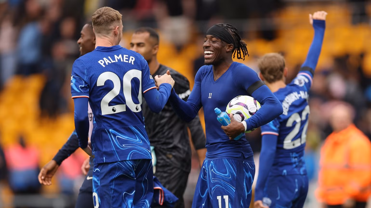 Palmer có ba kiến tạo giúp Madueke lập hattrick. (Ảnh: Getty)