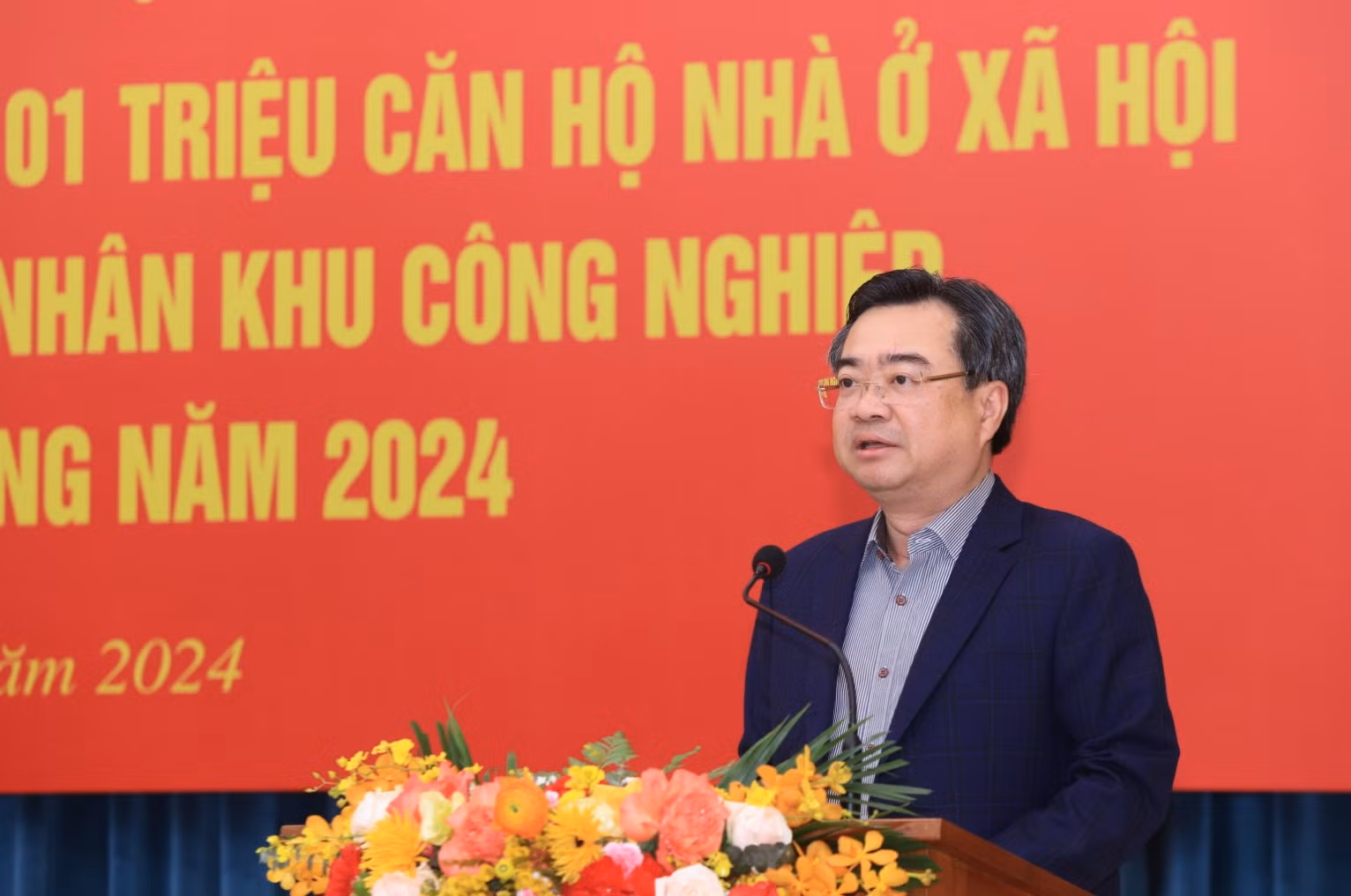 Bộ trưởng Xây dựng Nguyễn Thanh Nghị phát biểu tại hội nghị.