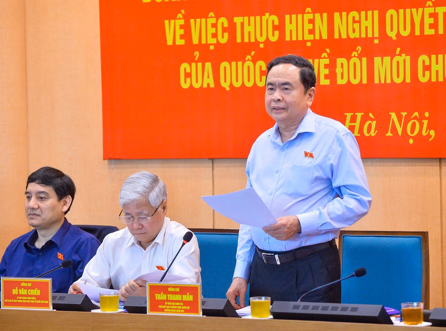 Phó Chủ tịch thường trực Quốc hội Trần Thanh Mẫn phát biểu tại buổi giám sát. (Ảnh Duy Linh) Phó Chủ tịch thường trực Quốc hội Trần Thanh Mẫn phát biểu tại buổi giám sát. (Ảnh Duy Linh)