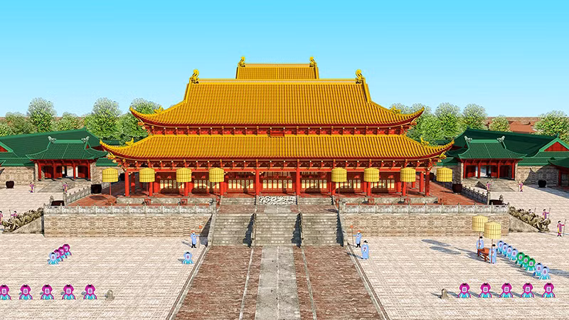 Trung tâm Bảo tồn Di sản Thăng Long - Hà Nội phối hợp các đơn vị tái hiện không gian Điện Kính Thiên trên phối cảnh 3D. Trung tâm Bảo tồn Di sản Thăng Long - Hà Nội phối hợp các đơn vị tái hiện không gian Điện Kính Thiên trên phối cảnh 3D.