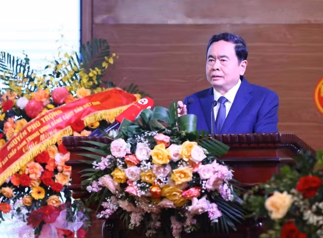 Đồng chí Trần Thanh Mẫn, Ủy viên Bộ Chính trị, Phó Chủ tịch thường trực Quốc hội được Trung ương giới thiệu để Quốc hội bầu giữ chức Chủ tịch Quốc hội. (Ảnh: TTXVN)