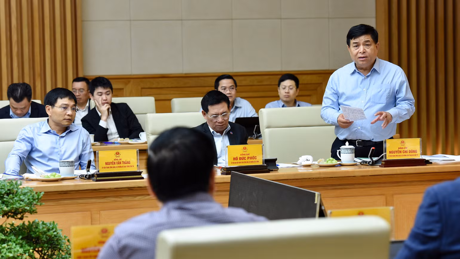 Bộ trưởng Kế hoạch và Đầu tư Nguyễn Chí Dũng phát biểu.
