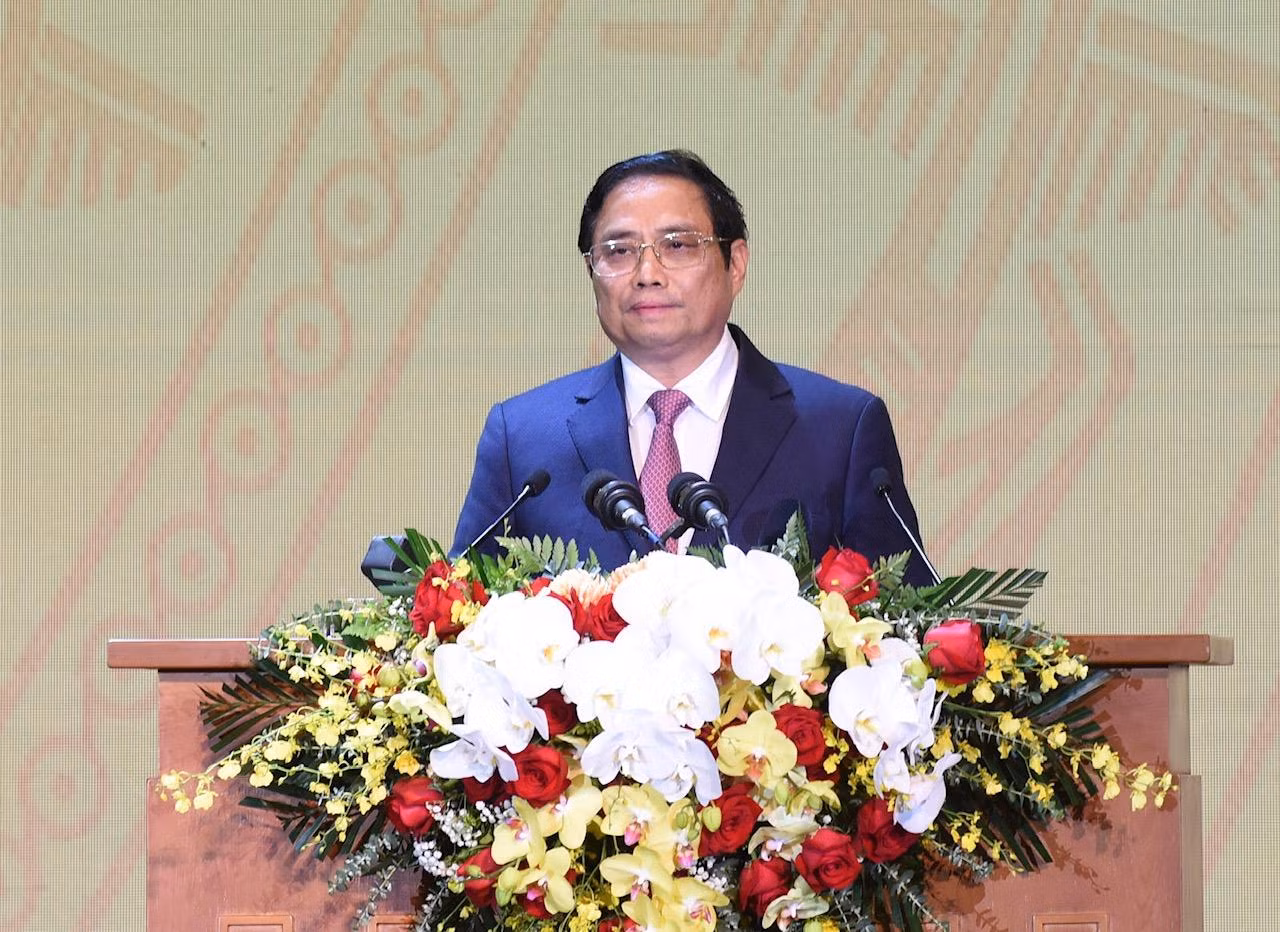 Thủ tướng Phạm Minh Chính phát biểu tại Lễ kỷ niệm. Thủ tướng Phạm Minh Chính phát biểu tại Lễ kỷ niệm.