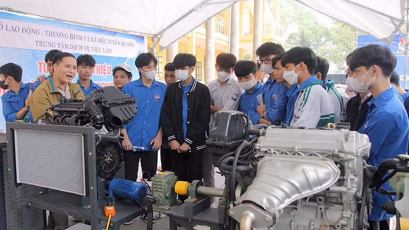 Đoàn viên thanh niên trên địa bàn huyện Sơn Dương được tư vấn giới thiệu việc làm. Đoàn viên thanh niên trên địa bàn huyện Sơn Dương được tư vấn giới thiệu việc làm.