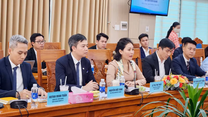 Bà Lê Thị Thu Thủy, Phó Chủ tịch Tập đoàn Vingroup phát triển tại hội nghị.