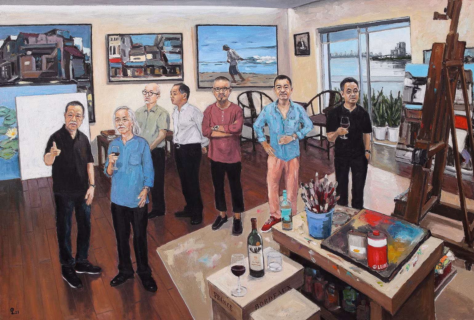Studio của Phạm Luận - Sơn dầu trên vải Studio của Phạm Luận - Sơn dầu trên vải