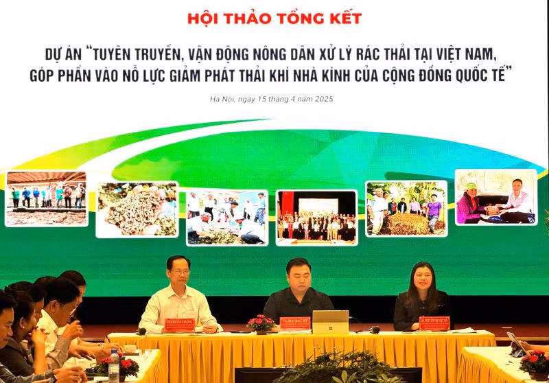 Hội thảo đã khẳng định thành công bước đầu của dự án và tin tưởng sẽ ngày càng nhiều mô hình xử lý rác thải trong sản xuất nông nghiệp hiệu quả ở nước ta. (Ảnh: HNV)
