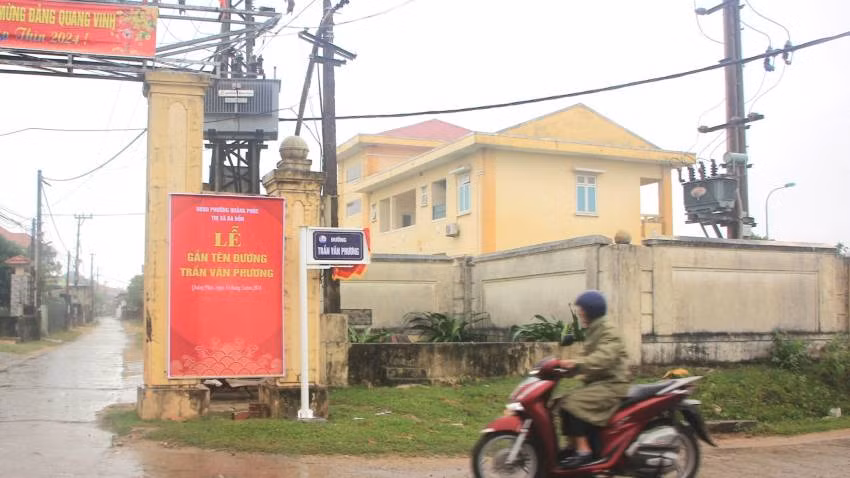 Đường Trần Trần Văn Phương ở phường Quảng Phúc, thị xã Ba Đồn, tỉnh Quảng Bình.