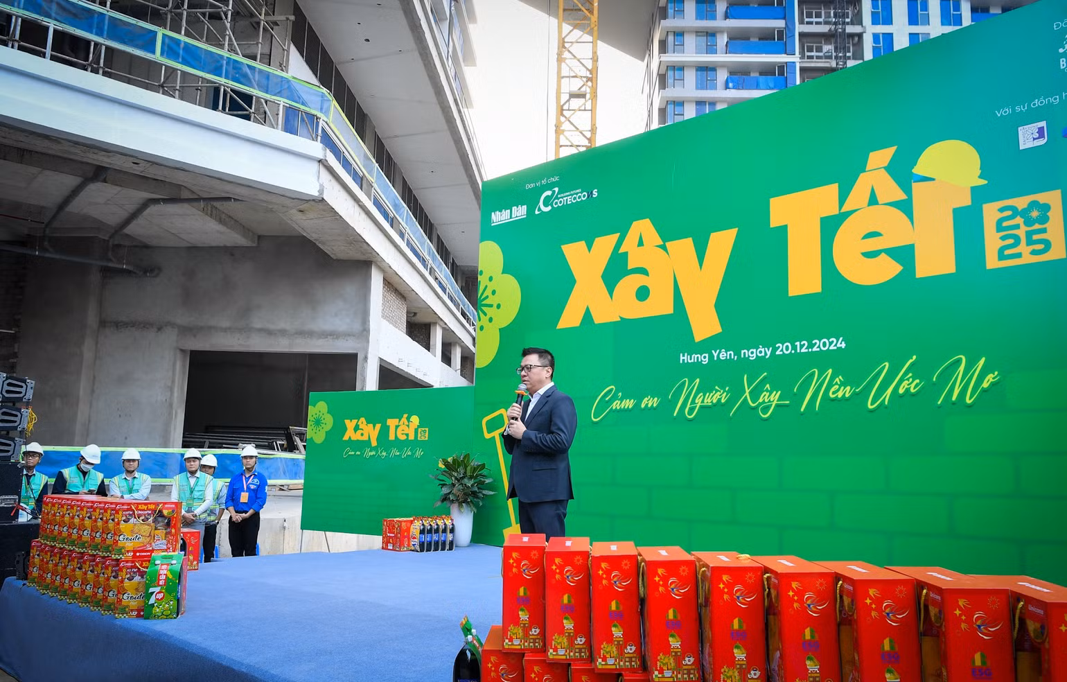 Đồng chí Lê Quốc Minh phát biểu về chương trình "Xây Tết 2025".