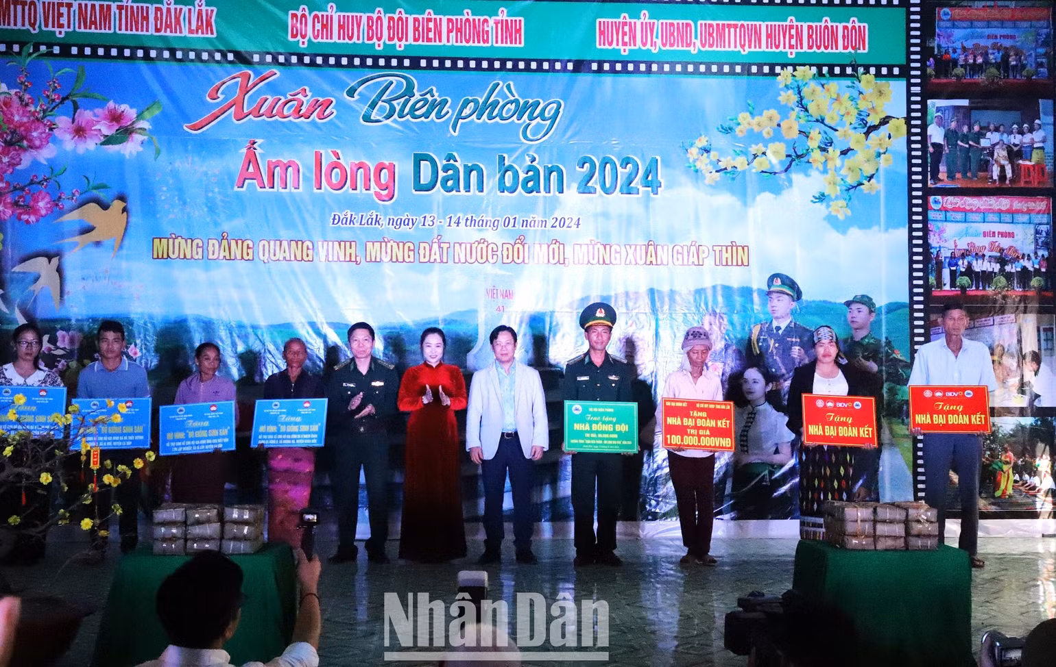Tại Chương trình này, Bộ Chỉ huy Bộ đội Biên phòng tỉnh Đắk Lắk và các đơn vị phối hợp tổ chức chương trình, các nhà tài trợ trao tặng 4 căn nhà, gồm: 3 căn nhà “Đại đoàn kết quân dân” cho gia đình có hoàn cảnh khó khăn, 1 căn “Nhà đồng đội” cho cán bộ Biên phòng có hoàn cảnh khó khăn ở khu vực biên giới với tổng trị giá 280 triệu đồng.