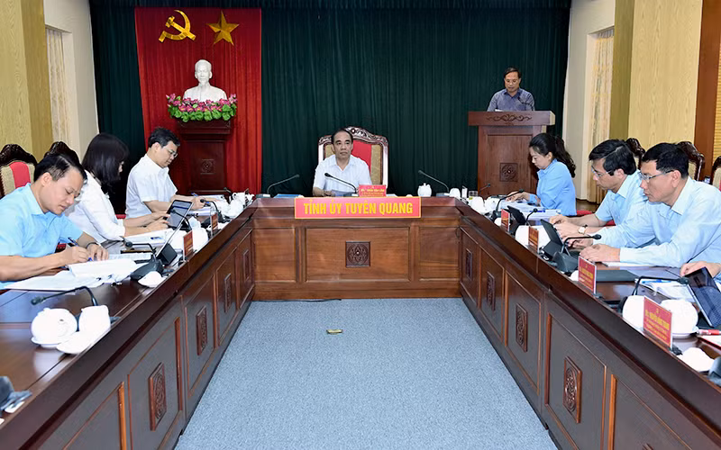 Ban Thường vụ Tỉnh ủy Tuyên Quang công bố quyết định thành lập Ban Chỉ đạo phòng, chống tham nhũng tỉnh.