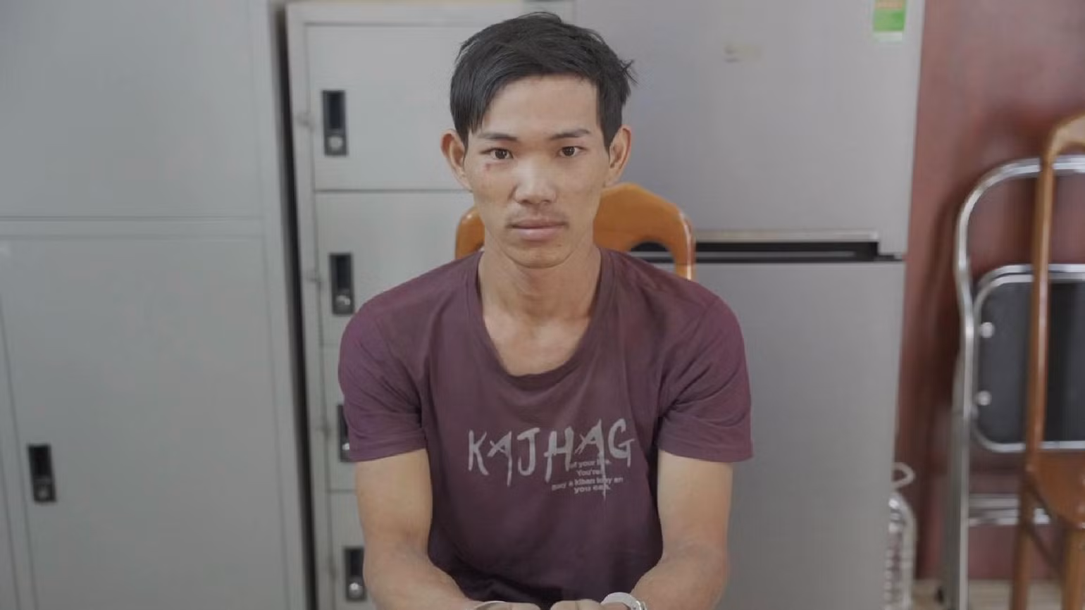 Nghi can Nguyễn Thanh Tâm tại cơ quan Công an. (Ảnh: Công an cung cấp) Nghi can Nguyễn Thanh Tâm tại cơ quan Công an. (Ảnh: Công an cung cấp)