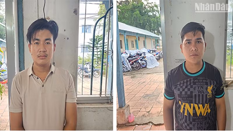 Đối tượng Lê Hòa Hiệp và Phạm Văn Lảm. (Ảnh: Công an cung cấp)