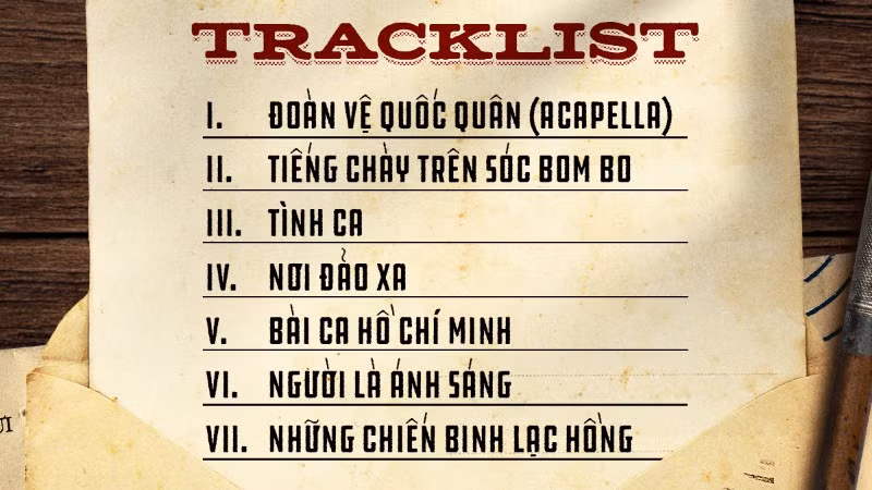 Các ca khúc trong dự án âm nhạc #VN1945.