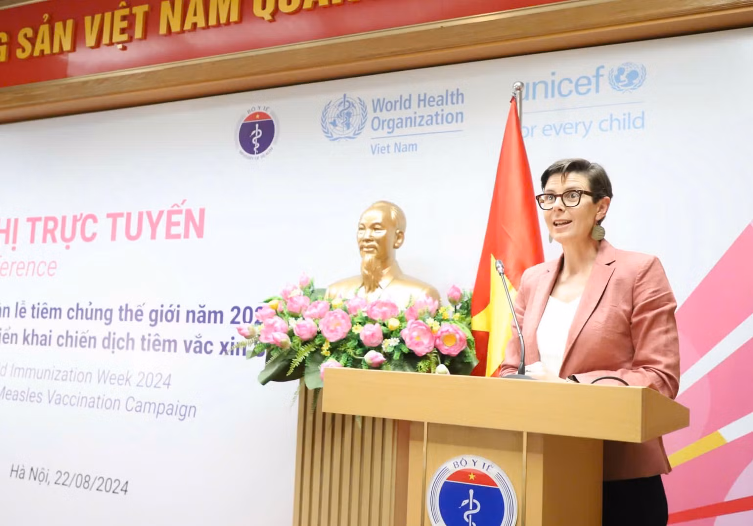 Bà Angela Pratt, Trưởng đại diện WHO tại Việt Nam phát biểu tại hội nghị. Bà Angela Pratt, Trưởng đại diện WHO tại Việt Nam phát biểu tại hội nghị.