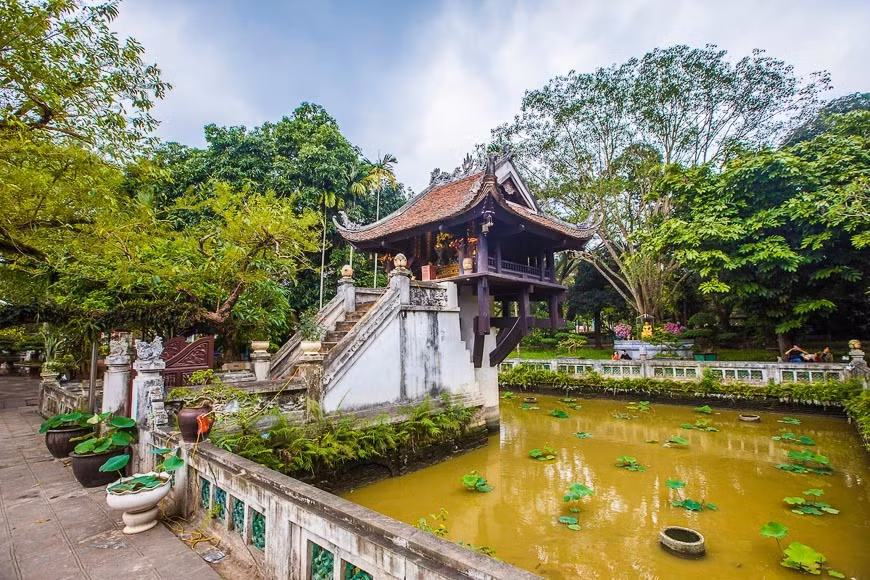Chùa Một cột độc đáo ở thủ đô Hà Nội (Ảnh: vietnamtourism)