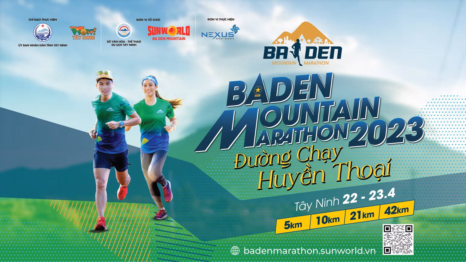 Thanh Vũ và Trọng Nhơn là đại sứ của giải chạy BaDen Mountain Marathon 2023.