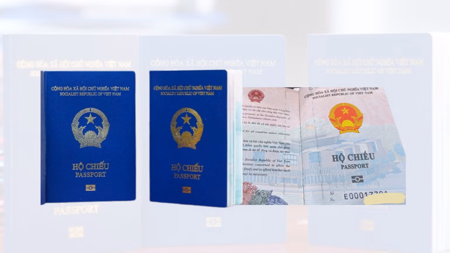 Trang bìa của hộ chiếu có gắn chíp điện tử có biểu tượng chíp điện tử để phân biệt với mẫu cũ. Trang bìa của hộ chiếu có gắn chíp điện tử có biểu tượng chíp điện tử để phân biệt với mẫu cũ.