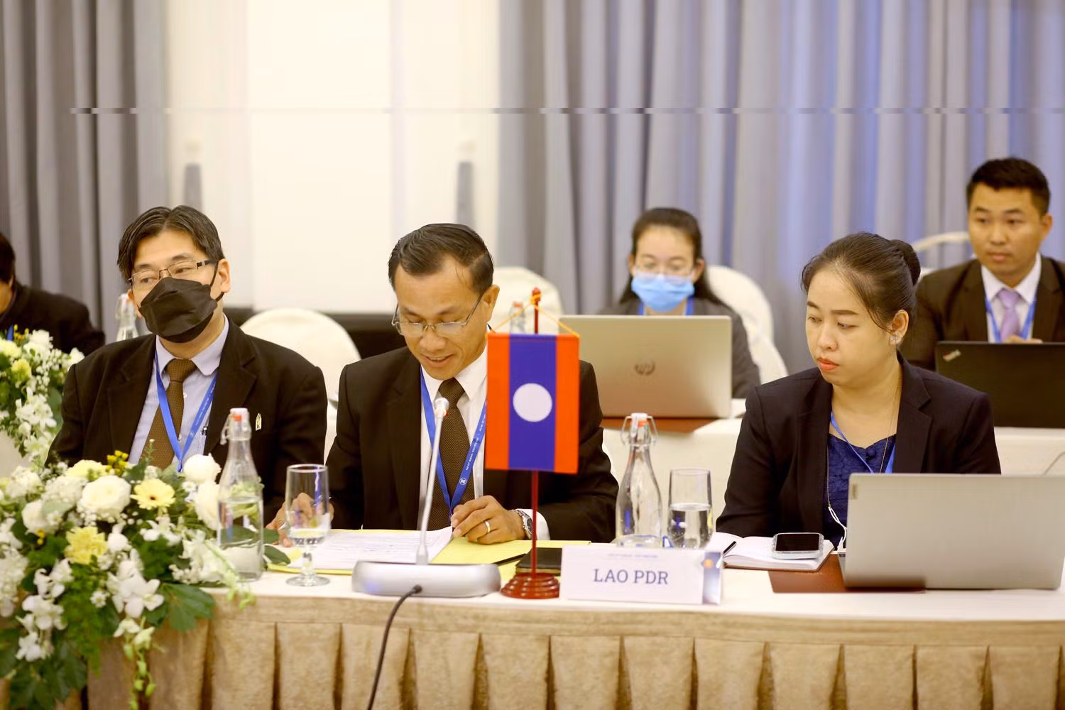 Đoàn đại biểu Lào tại Hội nghị. (Ảnh: Bộ Văn hóa, Thể thao và Du lịch) Đoàn đại biểu Lào tại Hội nghị. (Ảnh: Bộ Văn hóa, Thể thao và Du lịch)