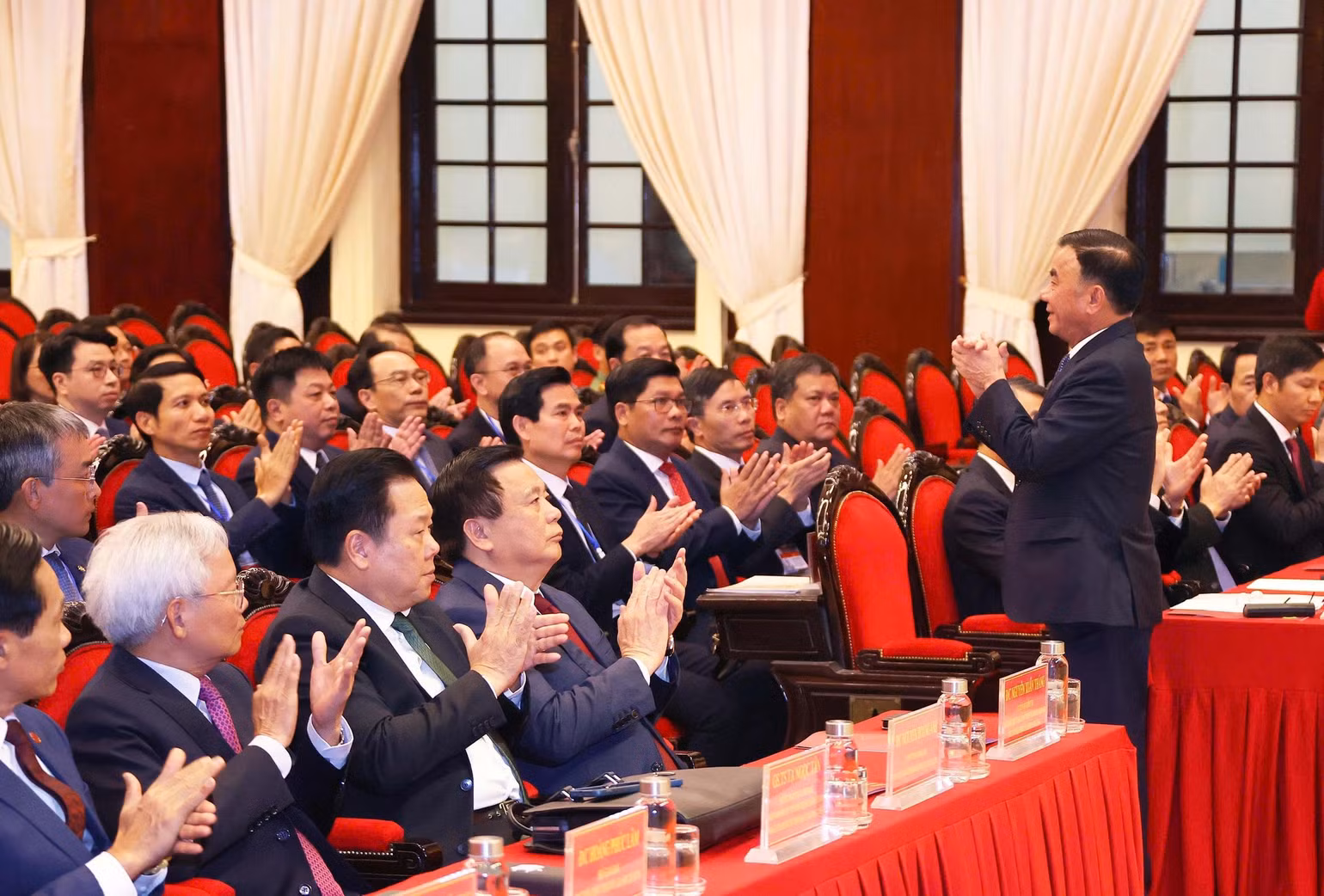 Thường trực Ban Bí thư Trần Cẩm Tú tại Lễ khai giảng. (Ảnh: Văn Điệp/TTXVN)