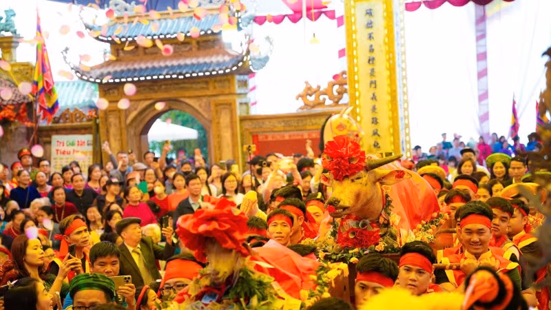 Vật phẩm là các "ông" dê, "ông" trâu được dâng cúng. Vật phẩm là các "ông" dê, "ông" trâu được dâng cúng.