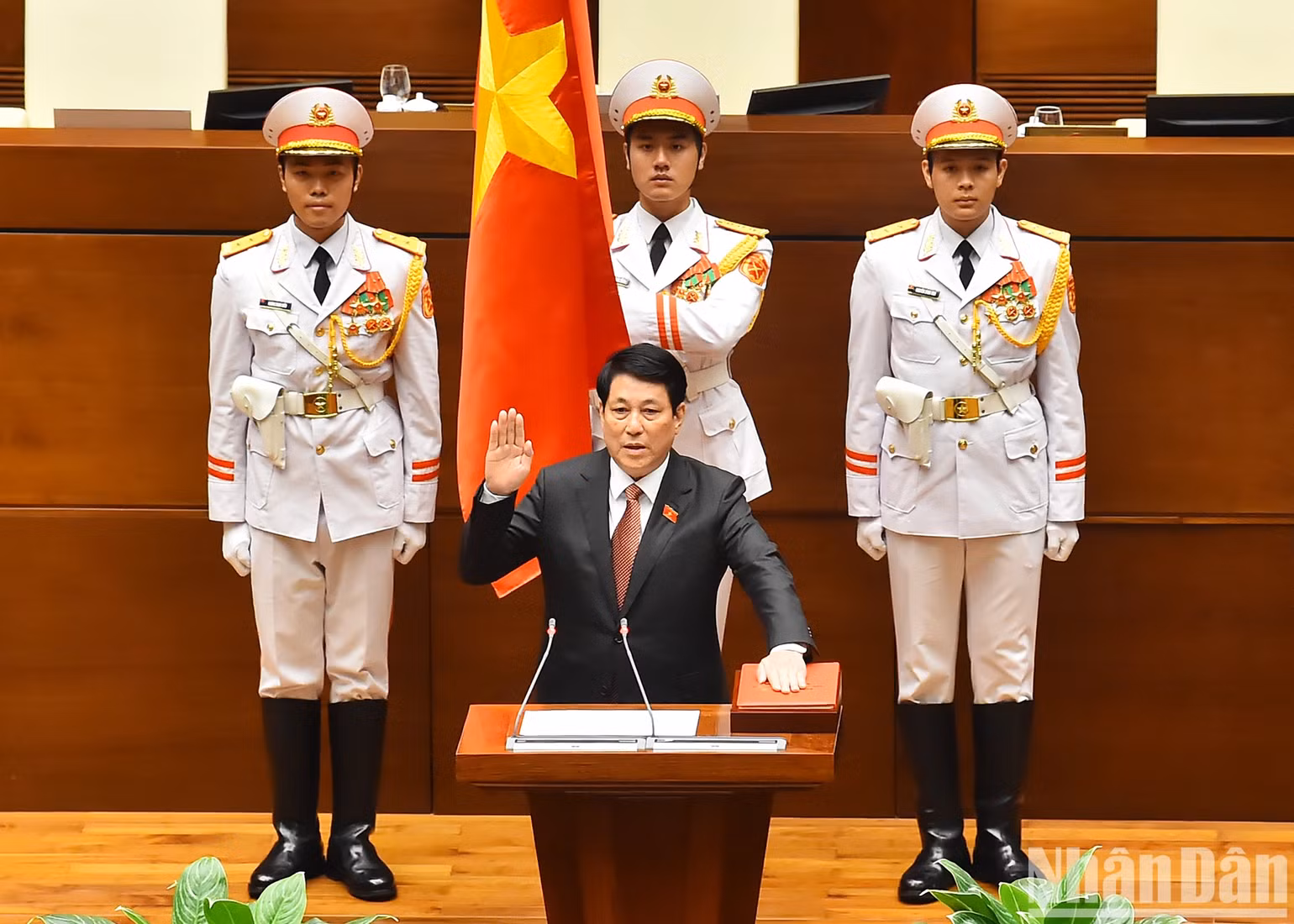 Chủ tịch nước Lương Cường tuyên thệ nhậm chức, ngày 21/10/2024.