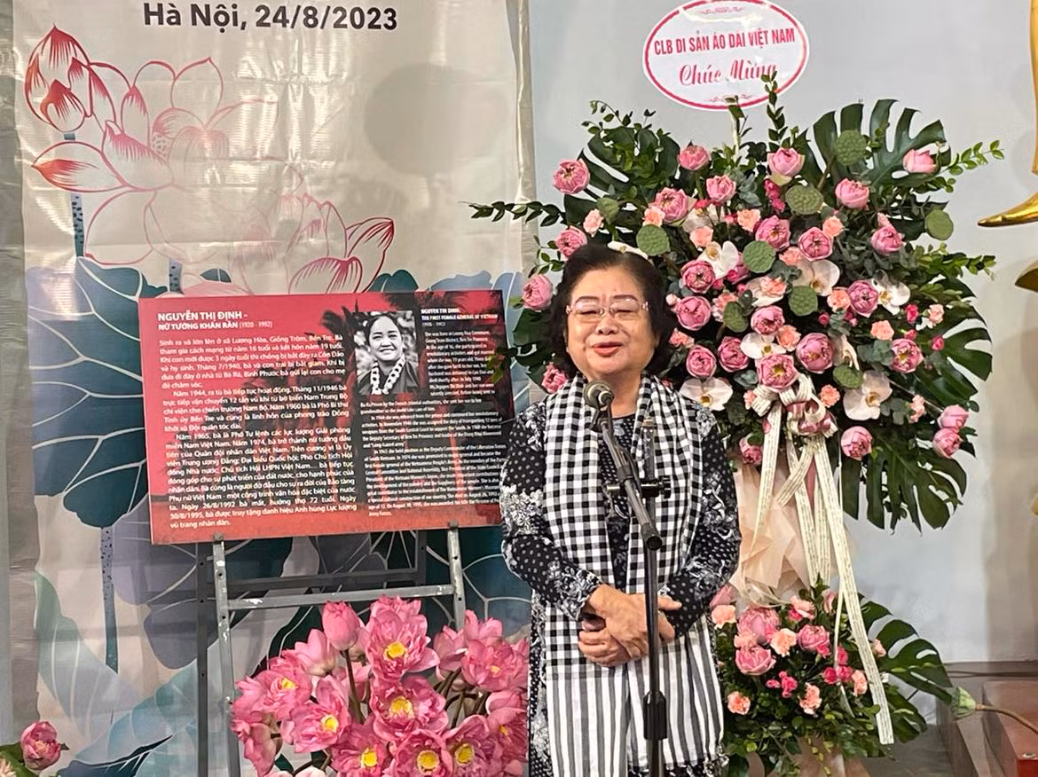 Nguyên Phó Chủ tịch nước Trương Mỹ Hoa phát biểu tại sự kiện. Nguyên Phó Chủ tịch nước Trương Mỹ Hoa phát biểu tại sự kiện.
