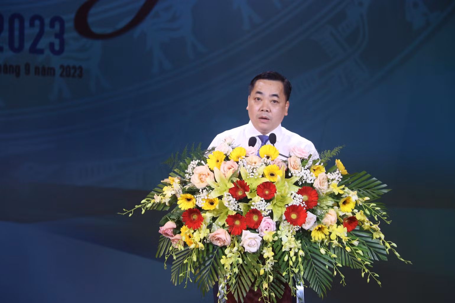 Ông Trần Hướng Dương phát biểu tại Lễ khai mạc cuộc thi. Ông Trần Hướng Dương phát biểu tại Lễ khai mạc cuộc thi.