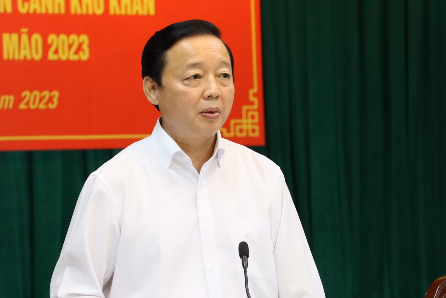 Phó Thủ tướng Trần Hồng Hà phát biểu tại buổi thăm, tặng quà Tết.