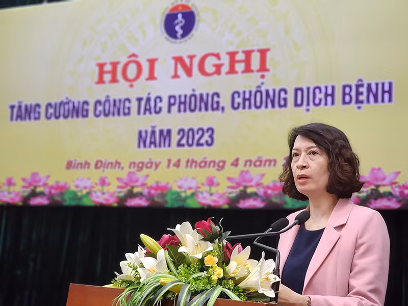 Thứ trưởng Y tế Nguyễn Thị Liên Hương phát biểu tại hội nghị. Thứ trưởng Y tế Nguyễn Thị Liên Hương phát biểu tại hội nghị.
