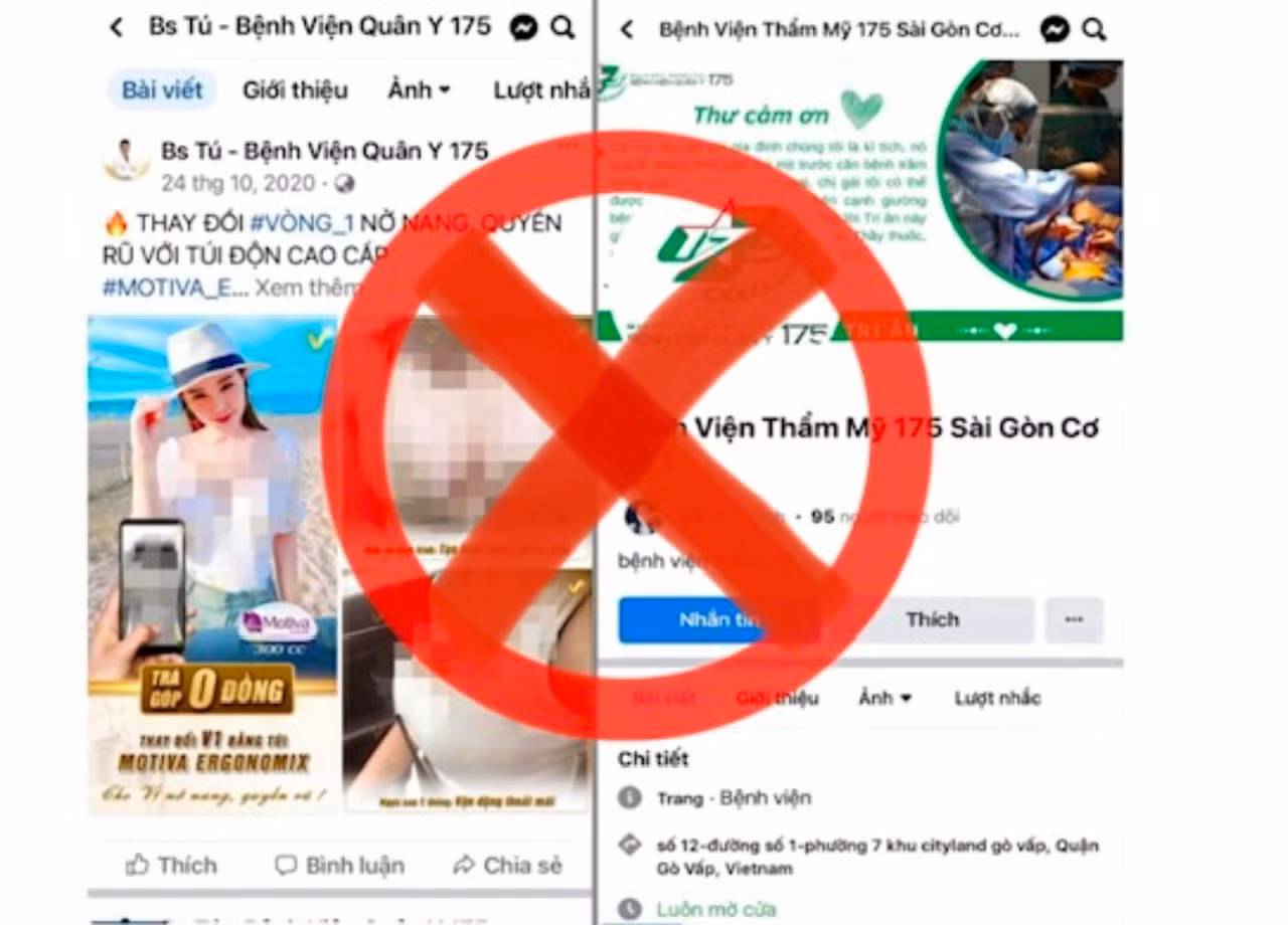 Mạo danh lấy tên gọi dễ gây nhầm lẫn và sử dụng trái phép logo, hình ảnh bác sĩ, thương hiệu Bệnh viện Quân y 175. Mạo danh lấy tên gọi dễ gây nhầm lẫn và sử dụng trái phép logo, hình ảnh bác sĩ, thương hiệu Bệnh viện Quân y 175.