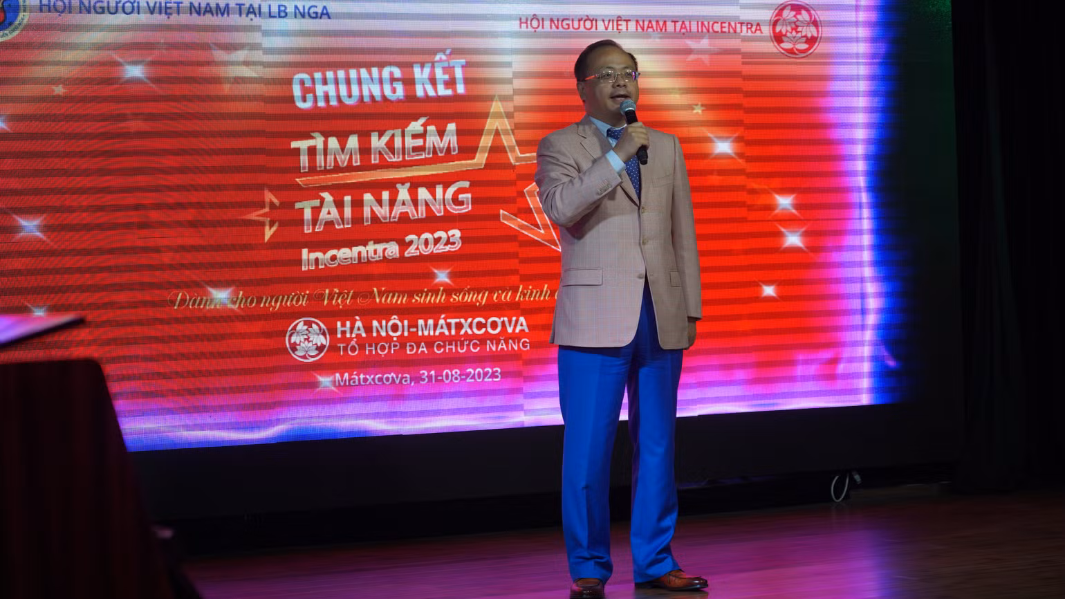 Chủ tịch Hội người Việt Nam tại Nga Đỗ Xuân Hoàng. (Ảnh: Xuân Hưng)