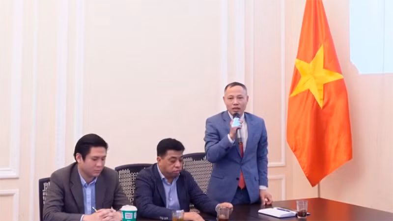 Ông Nguyễn Hải Đăng, Phó Bí thư Đảng ủy tại Liên bang Nga phát biểu tại buổi lễ.