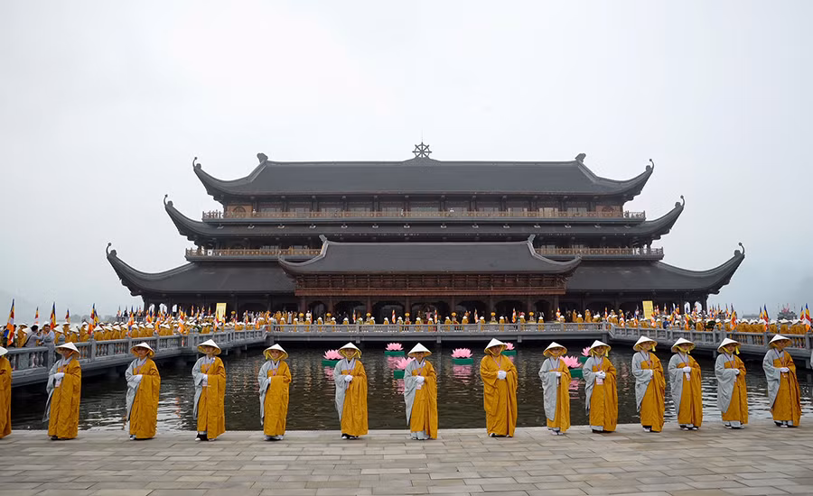 Khu nhà Thủy Đình - nơi tổ chức khai mạc Đại lễ Vesak năm 2019 tại chùa Tam Chúc.