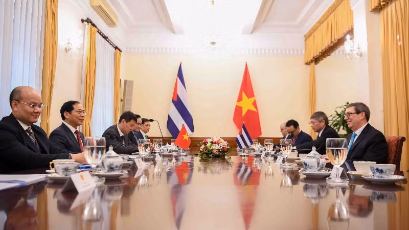 Quang cảnh cuộc hội đàm. (Ảnh: Bộ Ngoại giao Việt Nam)