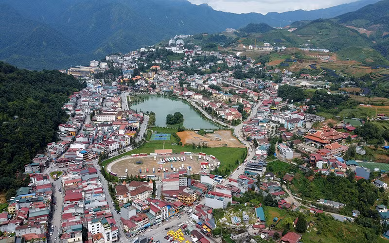Thị xã Sa Pa hôm nay. Thị xã Sa Pa hôm nay.
