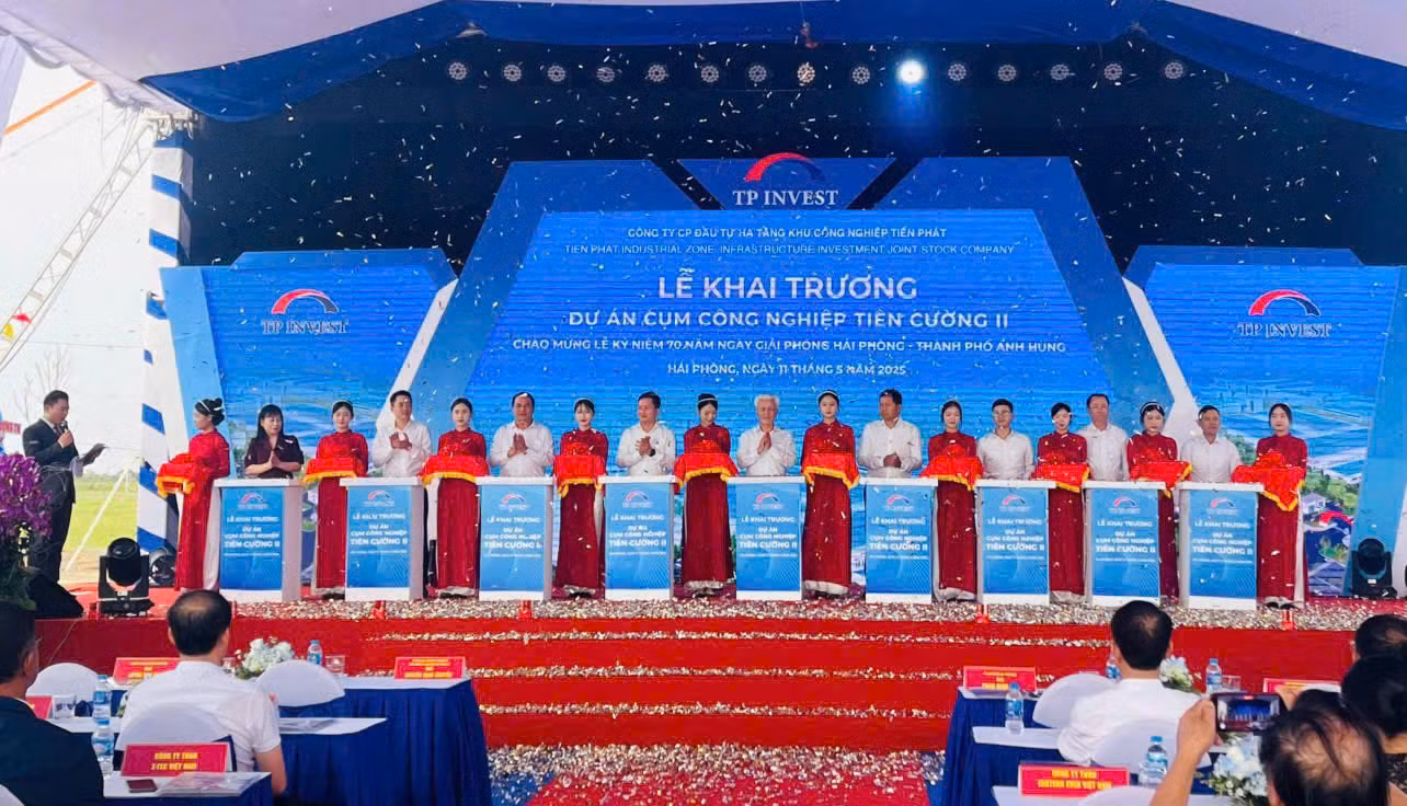 Huyện Tiên Lãng khánh thành dự án Cụm công nghiệp Tiên Cường II.