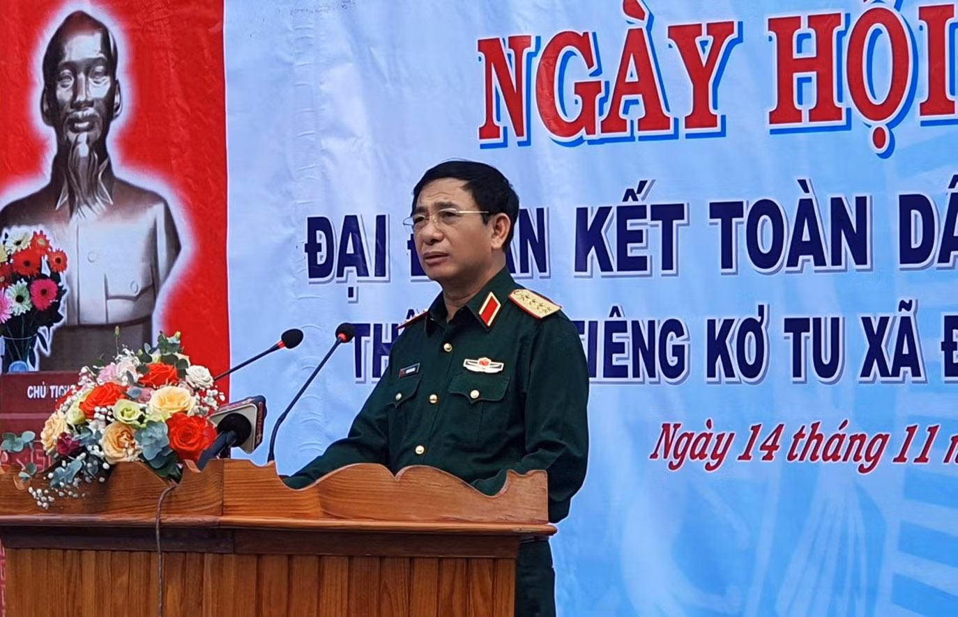 Đại tướng Phan Văn Giang phát biểu tại Ngày hội.