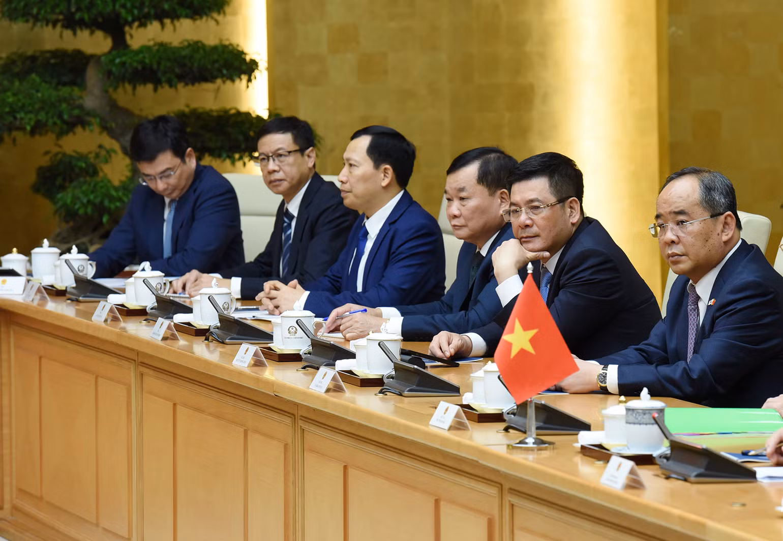 Các thành viên Chính phủ Việt Nam tham dự hội kiến.