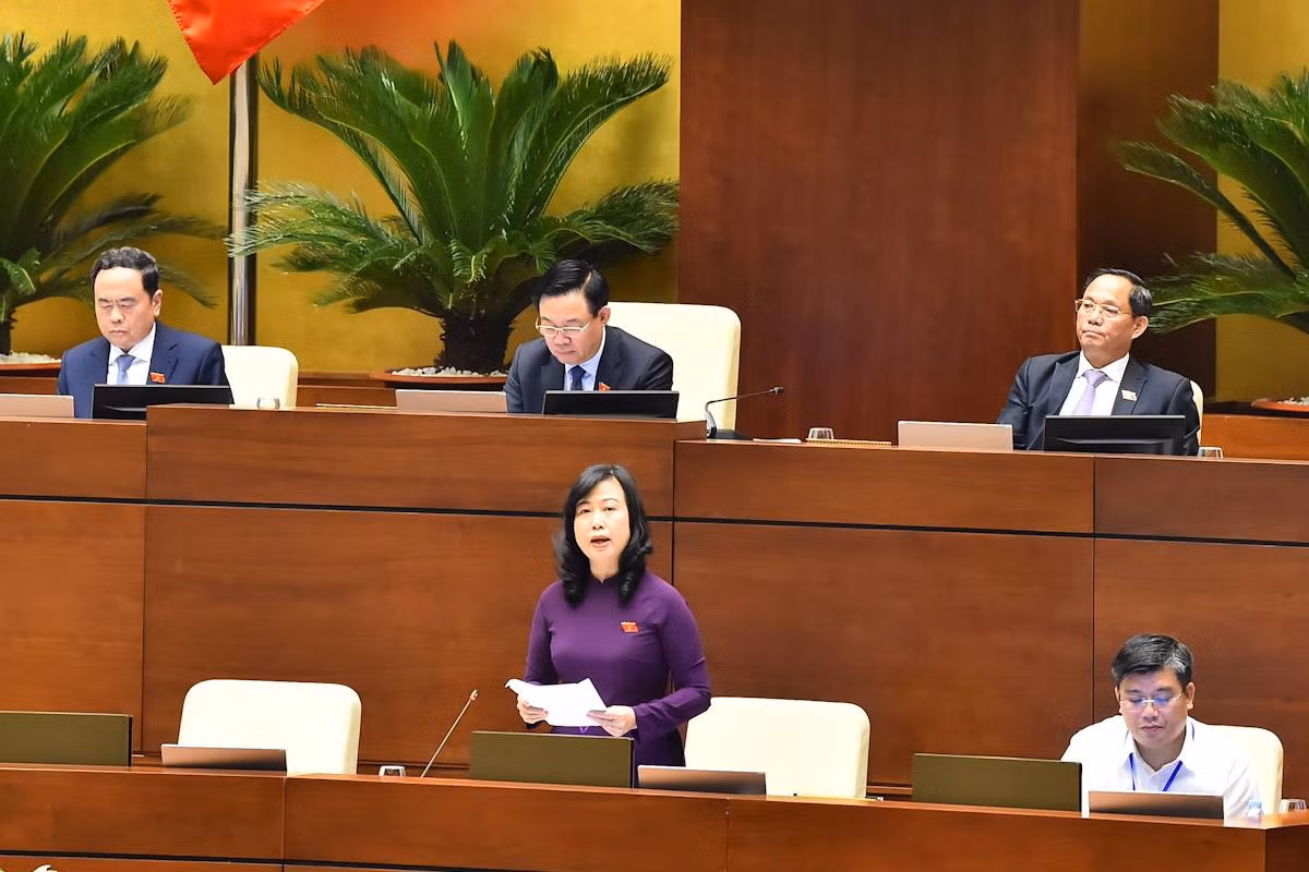 Cuối phiên họp, Bộ trưởng Y tế Đào Hồng Lan phát biểu giải trình làm rõ một số vấn đề các đại biểu Quốc hội nêu.