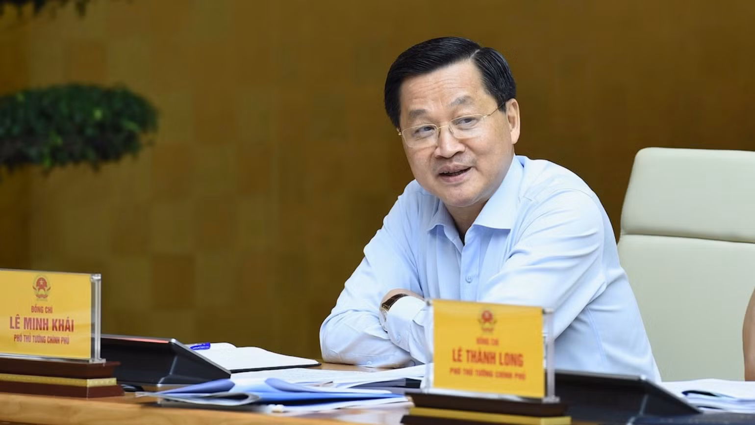 Phó Thủ tướng Lê Minh Khái phát biểu tại hội nghị.