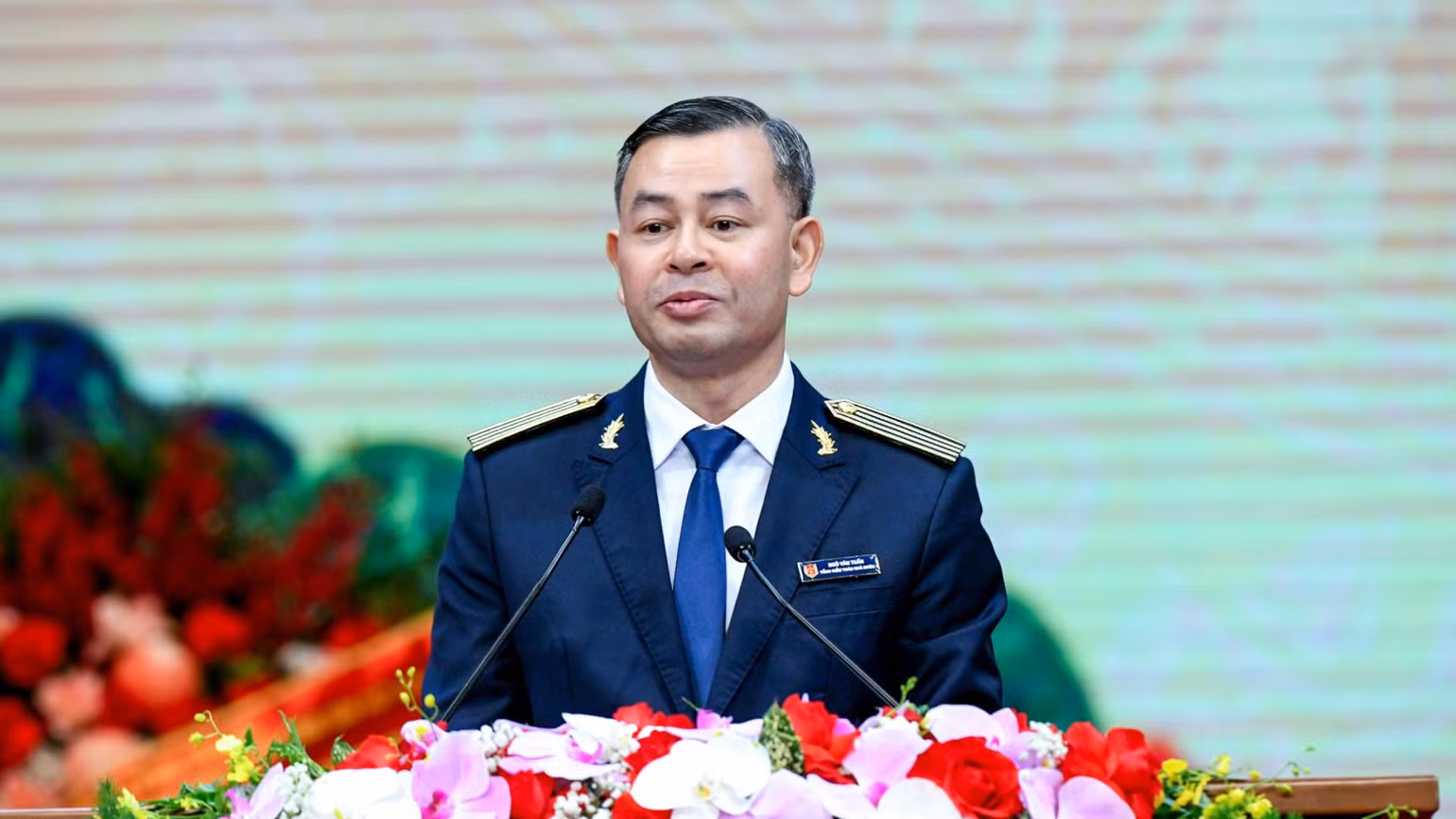 Tổng Kiểm toán Nhà nước Ngô Văn Tuấn đọc diễn văn tại lễ kỷ niệm.