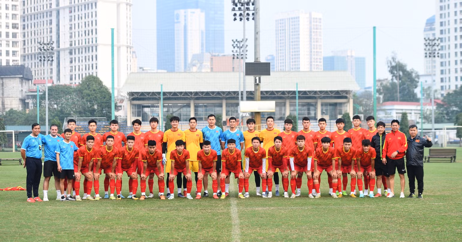 U20 Việt Nam sẵn sàng với thử thách Vòng chung kết U20 châu Á 2023. (Ảnh: VFF)