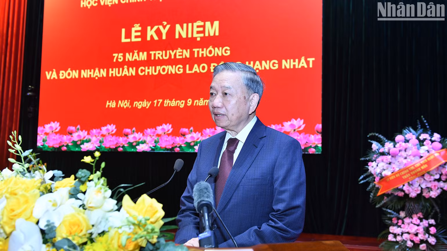 Tổng Bí thư, Chủ tịch nước Tô Lâm phát biểu tại Lễ kỷ niệm. Tổng Bí thư, Chủ tịch nước Tô Lâm phát biểu tại Lễ kỷ niệm.